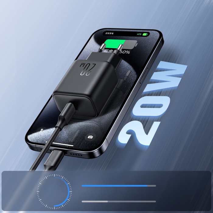 Joyroom JR-TCF20 USB-C PD 20W network charger - black