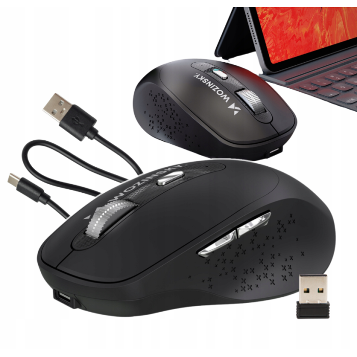 Wozinsky WMGK-1134 Ergonomic Wireless Mouse - Black
