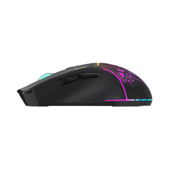 Wozinsky WMGB-3200 Wireless Optical Gaming Mouse with Built-in Rechargeable Battery 3200 DPI with RGB Lighting - Black