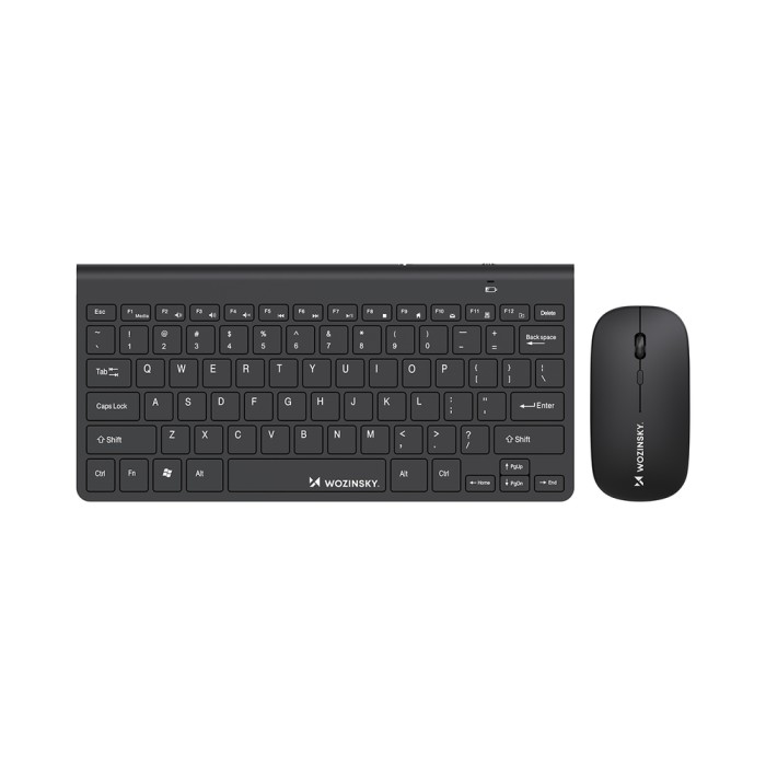 Wozinsky Wireless Keyboard + Compact Mouse Set - Black