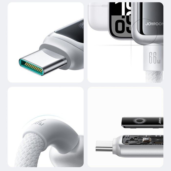 Joyroom S-A55 StarFlight 66W USB-A - USB-C Cable 1.2m - White