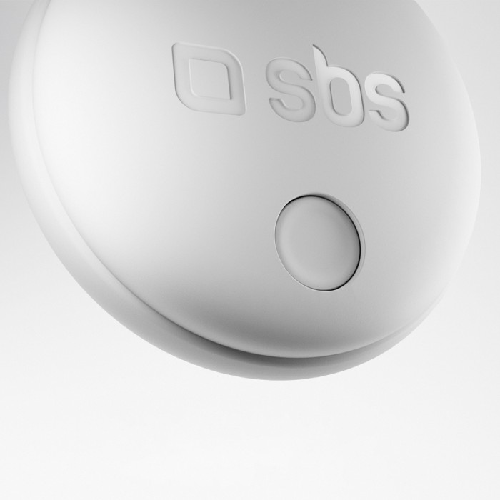 SBS Track My Circle Locator Compatible with Apple Find My - White