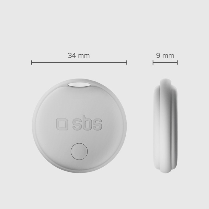 SBS Track My Circle locator compatible with Apple Find My set of 4 - white