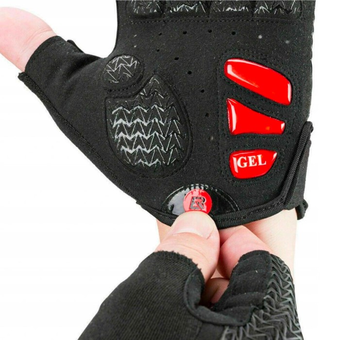 Rockbros S169BR XXL cycling gloves with gel inserts - black and red - OUTLET
