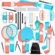 Nintendo Switch 23-in-1 Family Accessory Pack 2 - Orange and Blue Set