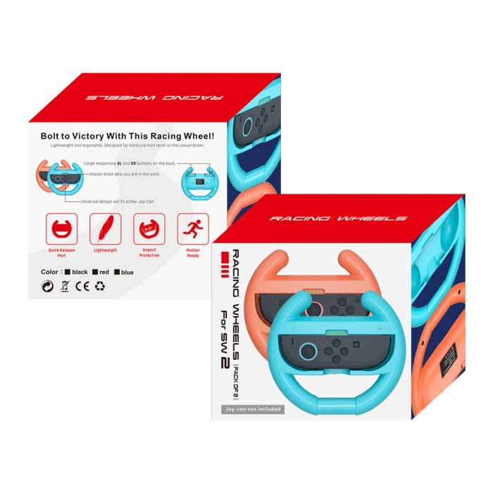 Nintendo Switch 2 Joy-Con Racing Wheel (Pack of 2) - Black