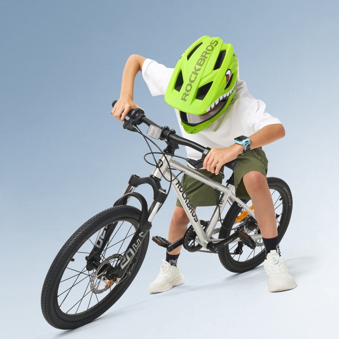 Rockbros TT-32004 Shark Children&amp;#39;s Bike Helmet with Detachable Jaw Size M (54-58) - Green