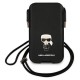 Karl Lagerfeld Saffiano Ikonik Karl 6.7&amp;#39;&amp;#39; handbag - black