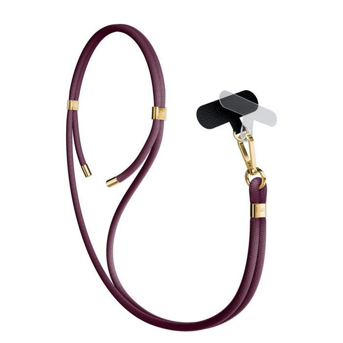 Smartphone lanyard 3mk EasyClip Elite - burgundy